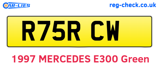 R75RCW are the vehicle registration plates.