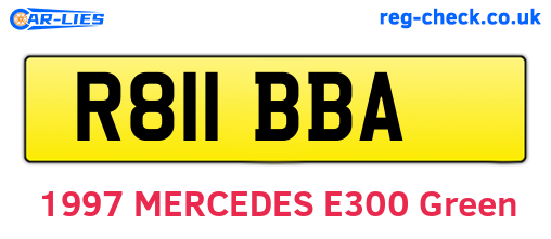 R811BBA are the vehicle registration plates.
