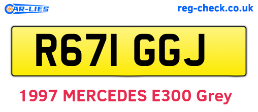 R671GGJ are the vehicle registration plates.