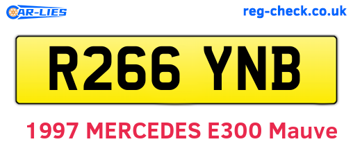 R266YNB are the vehicle registration plates.