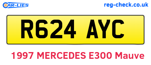 R624AYC are the vehicle registration plates.