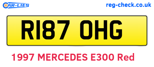R187OHG are the vehicle registration plates.