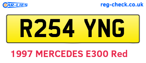 R254YNG are the vehicle registration plates.