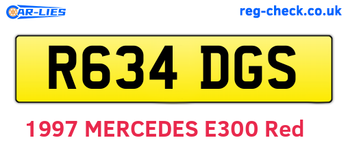 R634DGS are the vehicle registration plates.