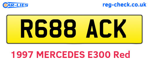 R688ACK are the vehicle registration plates.