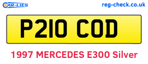 P210COD are the vehicle registration plates.