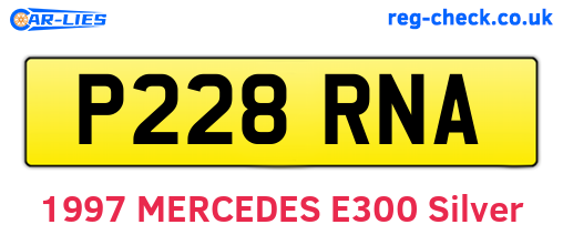 P228RNA are the vehicle registration plates.