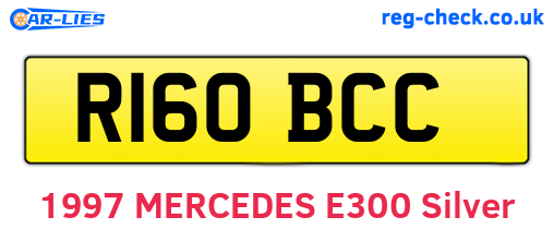 R160BCC are the vehicle registration plates.