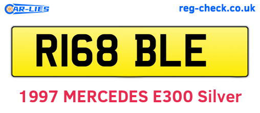 R168BLE are the vehicle registration plates.
