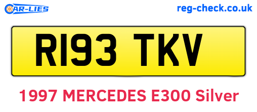 R193TKV are the vehicle registration plates.