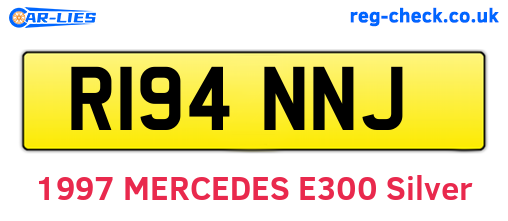 R194NNJ are the vehicle registration plates.