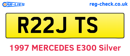 R22JTS are the vehicle registration plates.