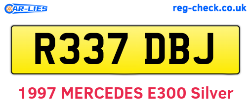 R337DBJ are the vehicle registration plates.