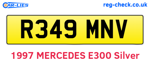 R349MNV are the vehicle registration plates.