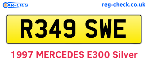 R349SWE are the vehicle registration plates.