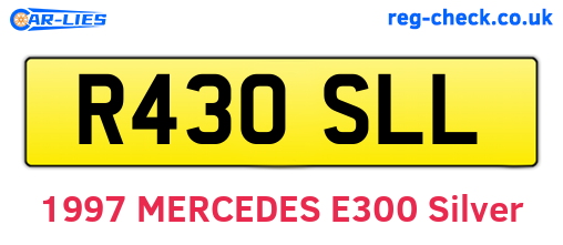 R430SLL are the vehicle registration plates.