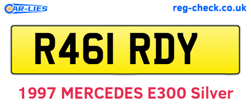R461RDY are the vehicle registration plates.
