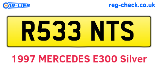 R533NTS are the vehicle registration plates.
