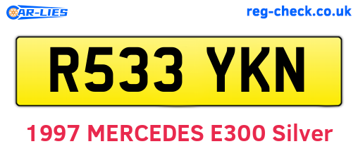 R533YKN are the vehicle registration plates.
