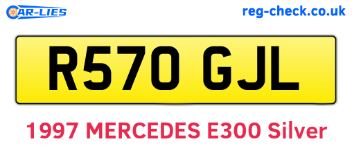 R570GJL are the vehicle registration plates.