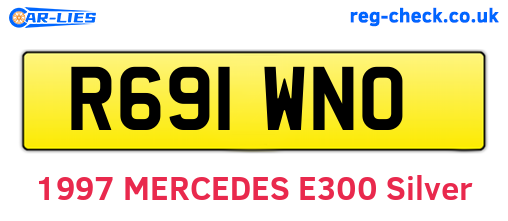 R691WNO are the vehicle registration plates.