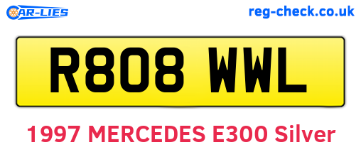 R808WWL are the vehicle registration plates.