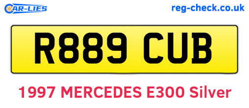 R889CUB are the vehicle registration plates.