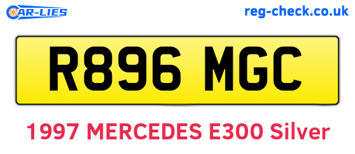 R896MGC are the vehicle registration plates.