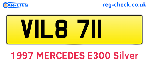 VIL8711 are the vehicle registration plates.