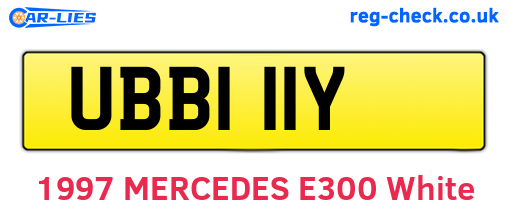 UBB111Y are the vehicle registration plates.
