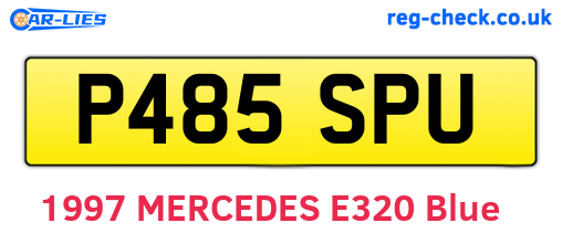 P485SPU are the vehicle registration plates.