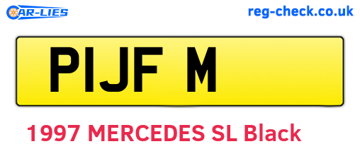 P1JFM are the vehicle registration plates.