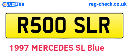 R500SLR are the vehicle registration plates.