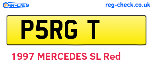P5RGT are the vehicle registration plates.