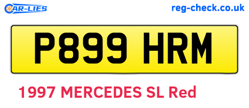 P899HRM are the vehicle registration plates.