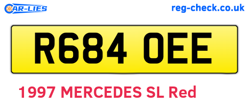 R684OEE are the vehicle registration plates.