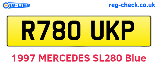 R780UKP are the vehicle registration plates.