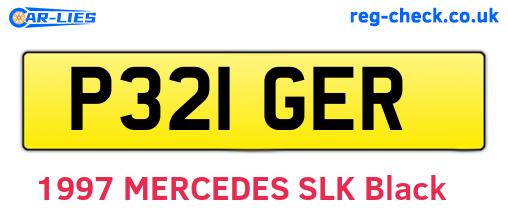 P321GER are the vehicle registration plates.