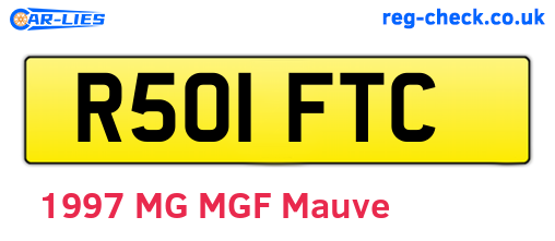 R501FTC are the vehicle registration plates.