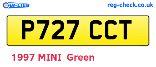 P727CCT are the vehicle registration plates.
