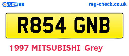R854GNB are the vehicle registration plates.
