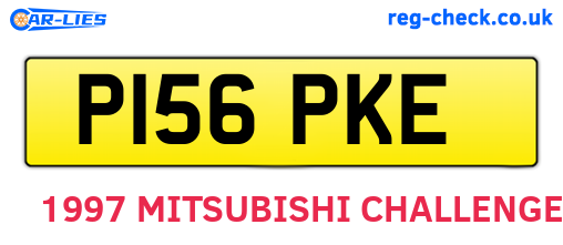 P156PKE are the vehicle registration plates.