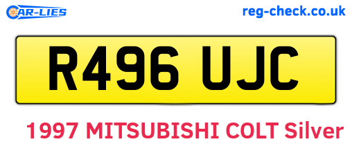 R496UJC are the vehicle registration plates.