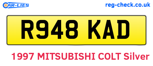 R948KAD are the vehicle registration plates.