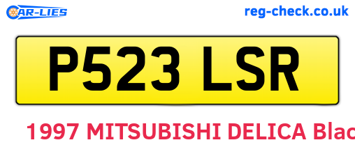 P523LSR are the vehicle registration plates.