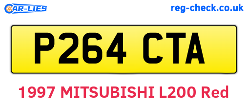 P264CTA are the vehicle registration plates.