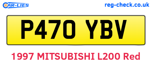 P470YBV are the vehicle registration plates.
