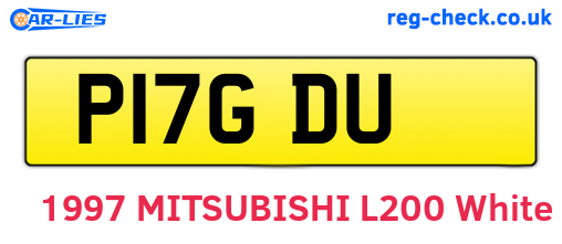 P17GDU are the vehicle registration plates.
