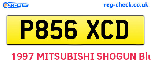 P856XCD are the vehicle registration plates.