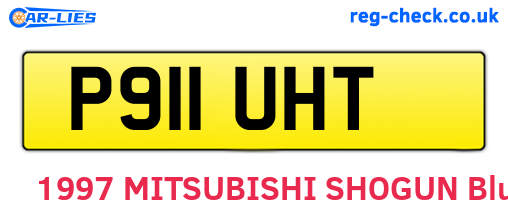 P911UHT are the vehicle registration plates.
